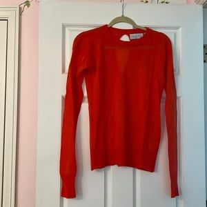 ALC  Sweater Orange Wool Long Sleeve Back Opening Knit Size